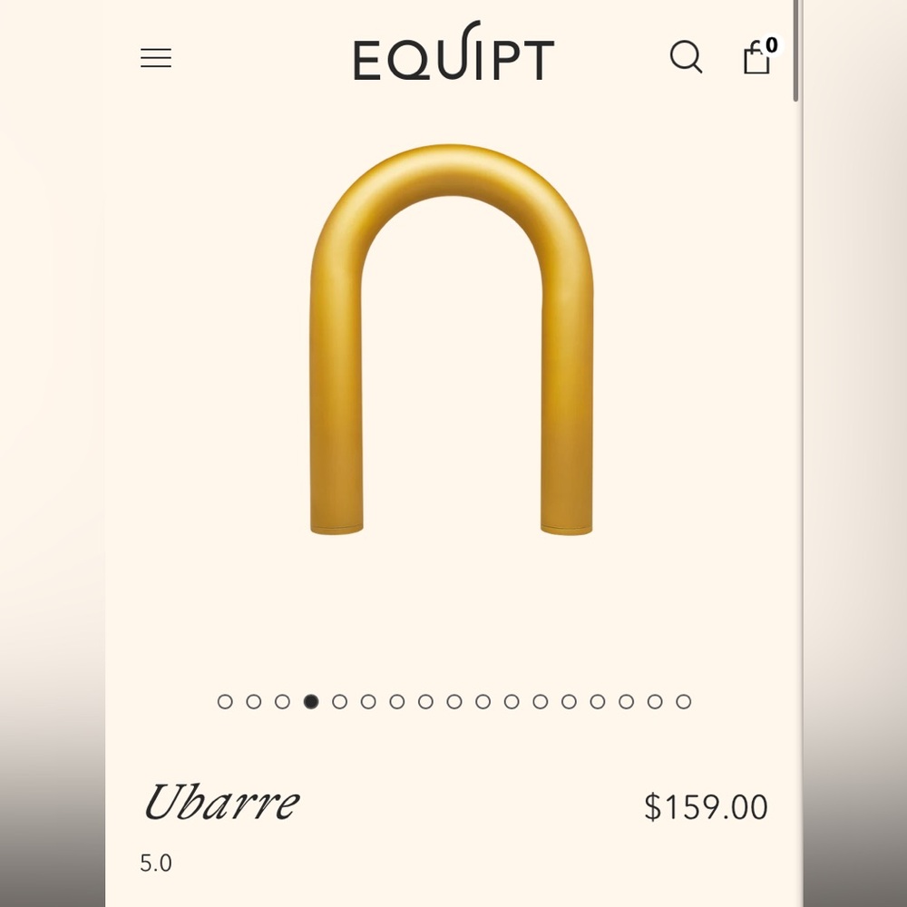 Equips Gold U-Shaped Fitness Bar 8 lb weight Ubarre